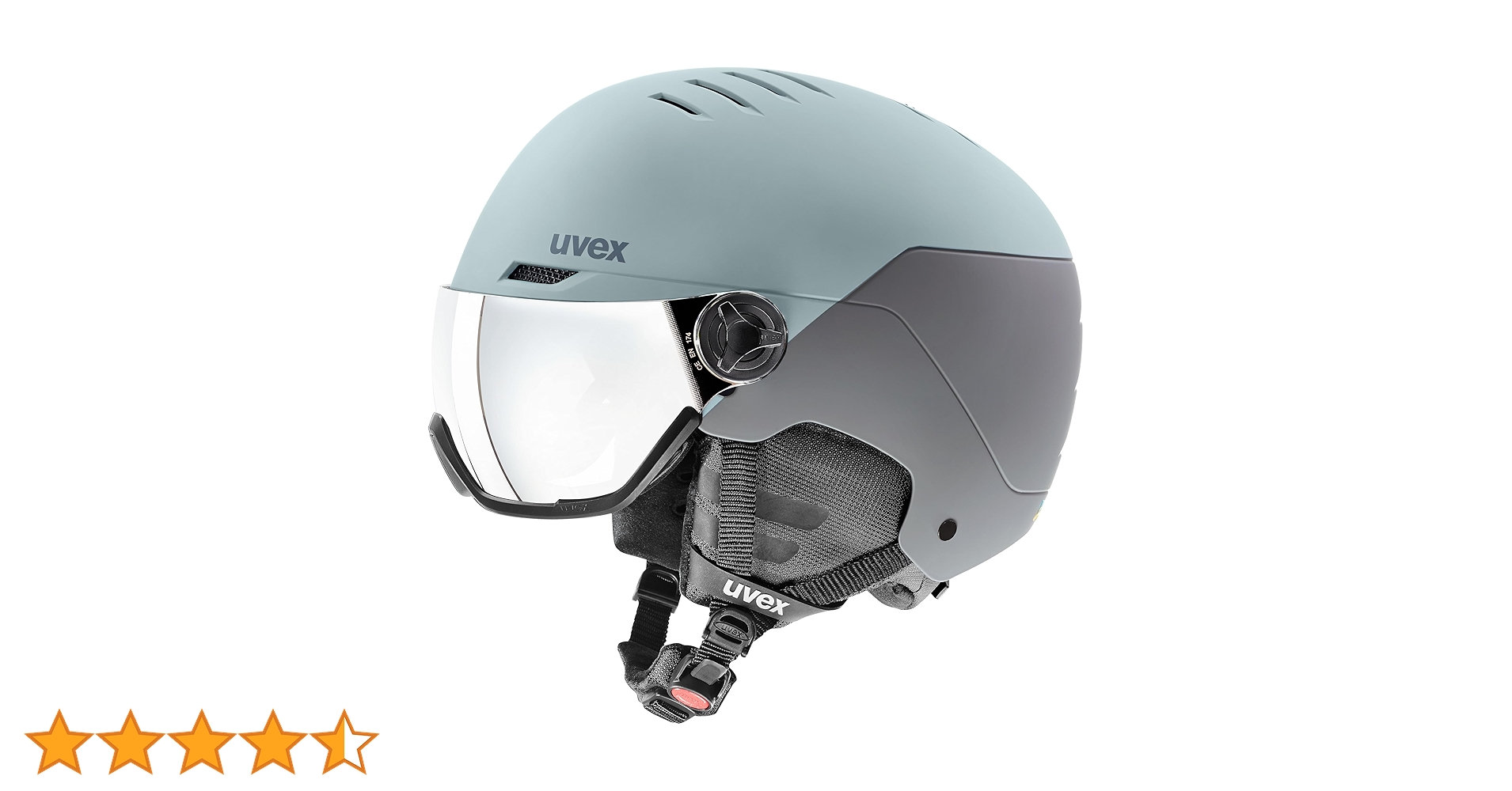 uvex バイザー付　スキー・スノーボード用ヘルメット グレー 81zSYQk+A7L.jpg_BO30,255,255,